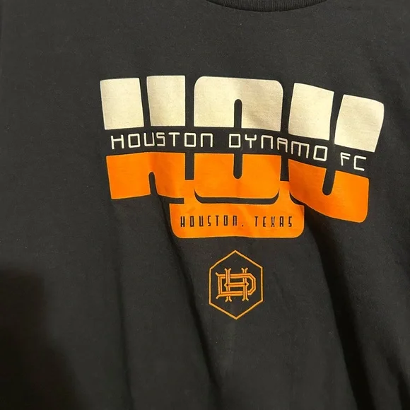 Houston Dynamo FC Black T-Shirt. Mens size XXL. - Picture 2 of 4